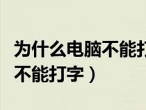 为什么电脑不能打字只能打字母（为什么电脑不能打字）