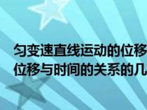 匀变速直线运动的位移和时间的关系（关于匀变速直线运动位移与时间的关系的几个公式推导）