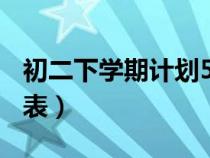 初二下学期计划500字（初二下学期学习计划表）