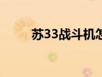 苏33战斗机怎么画（苏33战斗机）