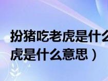 扮猪吃老虎是什么意思啊网络用语（扮猪吃老虎是什么意思）