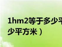 1hm2等于多少平方米每小时（1hm2等于多少平方米）