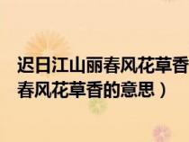 迟日江山丽春风花草香的意思是什么最佳答案（迟日江山丽春风花草香的意思）