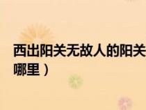 西出阳关无故人的阳关是哪个省（西出阳关无故人的阳关是哪里）