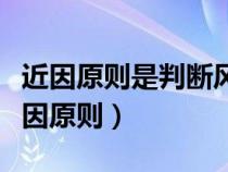 近因原则是判断风险事故与保险标的损失（近因原则）