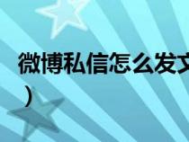 微博私信怎么发文档给别人（微博私信怎么发）