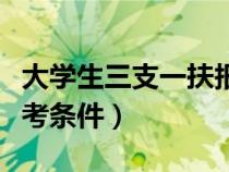 大学生三支一扶报名条件（大学生三支一扶报考条件）