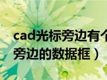 cad光标旁边有个小东西怎么取消（cad光标旁边的数据框）