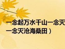 一念起万水千山一念灭沧海桑田禅语意思（一念起万水千山一念灭沧海桑田）