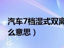 汽车7档湿式双离合是什么意思（双离合是什么意思）