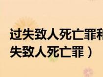 过失致人死亡罪和重大责任事故罪的区别（过失致人死亡罪）