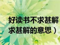 好读书不求甚解 好发言不得要领（好读书不求甚解的意思）