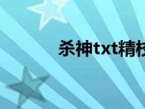 杀神txt精校版全文（杀神txt）