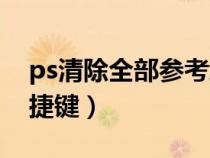 ps清除全部参考线快捷键（ps清除参考线快捷键）