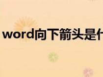 word向下箭头是什么标记（word向下箭头）