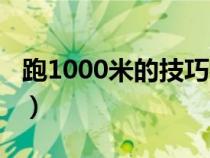 跑1000米的技巧视频教程（跑1000米的技巧）