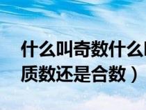 什么叫奇数什么叫偶数什么叫质数（0和1是质数还是合数）