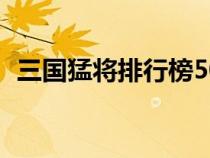 三国猛将排行榜50位名单（三国猛将排行）