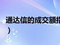 通达信的成交额指标（通达信成交量指标公式）