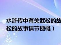 水浒传中有关武松的故事情节梗概200字（水浒传中有关武松的故事情节梗概）