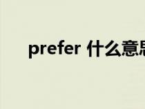 prefer 什么意思（prefer是什么意思）