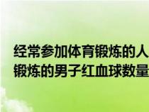 经常参加体育锻炼的人呼吸功能和血液循环（经常参加体育锻炼的男子红血球数量）