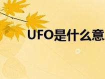 UFO是什么意思?（ufo是什么意思）