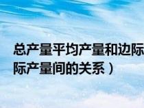 总产量平均产量和边际产量的关系公式（总产量平均产量边际产量间的关系）