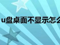 u盘桌面不显示怎么办（u盘桌面图标不显示）