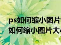 ps如何缩小图片大小又不影响图片质量（ps如何缩小图片大小）