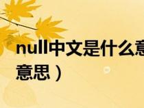 null中文是什么意思怎么读（null中文是什么意思）