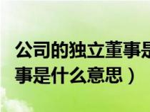 公司的独立董事是什么意思（上市公司独立董事是什么意思）