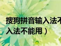 搜狗拼音输入法不能用怎么回事（搜狗拼音输入法不能用）