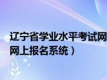 辽宁省学业水平考试网上报名系统登入（辽宁省人事考试局网上报名系统）