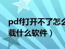 pdf打开不了怎么办（pdf文件打不开需要下载什么软件）