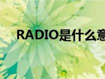 RADIO是什么意思（radio是什么意思）