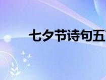 七夕节诗句五言绝句（七夕节诗句）