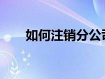 如何注销分公司?（如何注销分公司）