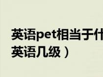 英语pet相当于什么水平（PETS3相当于大学英语几级）