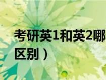 考研英1和英2哪个难（考研英1和英2有什么区别）