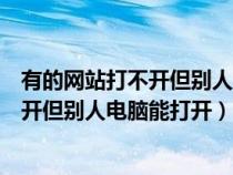 有的网站打不开但别人电脑能打开怎么回事（有的网站打不开但别人电脑能打开）