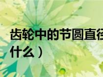 齿轮中的节圆直径是什么（齿轮中节圆直径是什么）