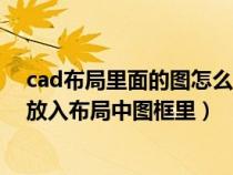 cad布局里面的图怎么放到模型里面（cad模型里面图怎么放入布局中图框里）