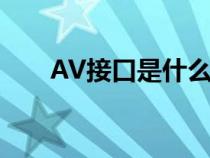 AV接口是什么接口（av接口是什么）