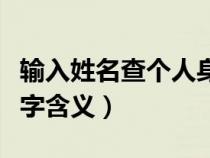 输入姓名查个人身份证（身份证号码代表的数字含义）