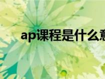 ap课程是什么意思（APK是什么意思）