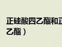 正硅酸四乙酯和正硅酸乙酯一样吗（正硅酸四乙酯）