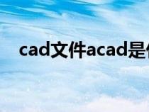 cad文件acad是什么（acad文件是什么）