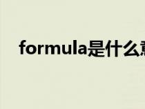 formula是什么意思（form是什么意思）