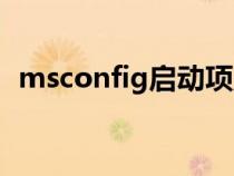 msconfig启动项删除（msconfig启动项）